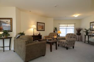 living room in residential apartment